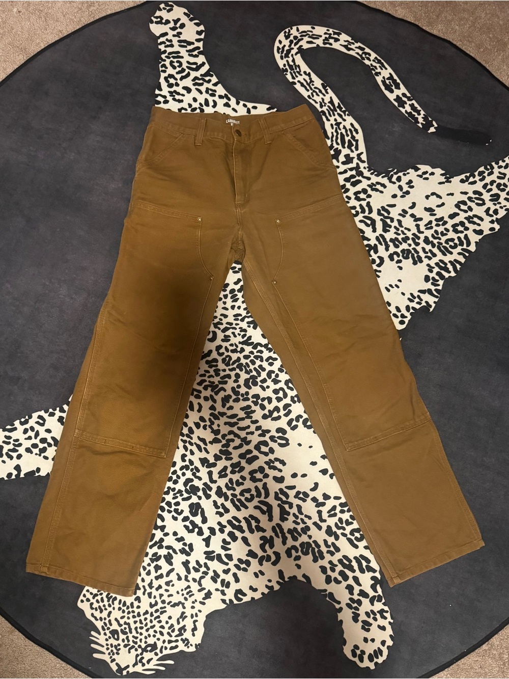 Carhartt WIP Brown Canvas double front duck pants